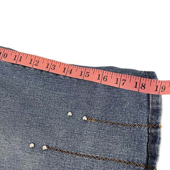 Street Code New York Embellished Jeans Stretch Women Size 13/14 Studded - Picture 7 of 15